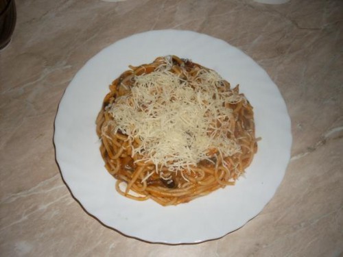 Tőkegombás spagetti 